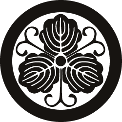 Japanese Kamon Clip Art - An oak leaf (kashiwa-3) 1