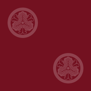 Japanese Kamon Wallpaper - An oak leaf (kashiwa-3) Pattern #1