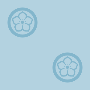 Japanese Kamon Wallpaper - Bellflower (kikyo-4) Pattern #10