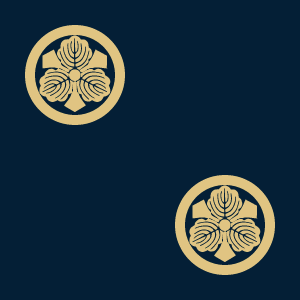 Japanese Kamon Wallpaper - An oak leaf (kashiwa-2) Pattern #11