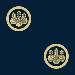 Japanese Kamon Wallpaper - A paulownia (kiri-1) Pattern #11