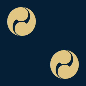 Japanese Kamon Wallpaper - A comma-shaped crest (tomoe-2) Pattern #11