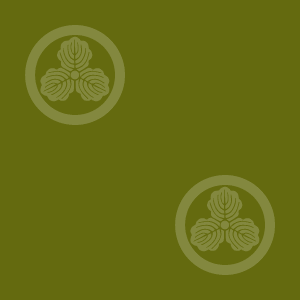 Japanese Kamon Wallpaper - An oak leaf (kashiwa-1) Pattern #2
