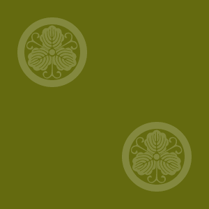 Japanese Kamon Wallpaper - An oak leaf (kashiwa-3) Pattern #2