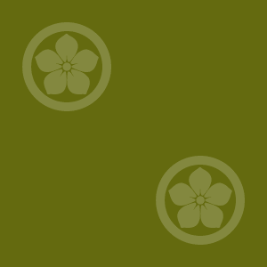 Japanese Kamon Wallpaper - Bellflower (kikyo-2) Pattern #2
