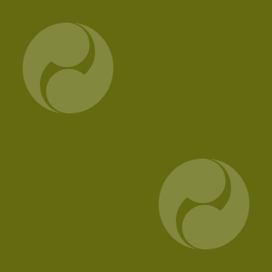 Japanese Kamon Wallpaper - A comma-shaped crest (tomoe-2) Pattern #2