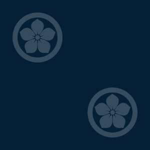 Japanese Kamon Wallpaper - Bellflower (kikyo-2) Pattern #3