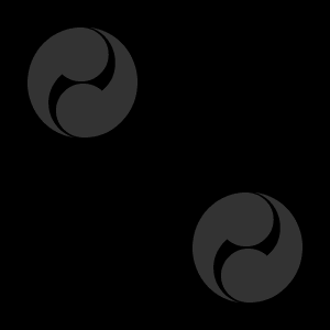 Japanese Kamon Wallpaper - A comma-shaped crest (tomoe-2) Pattern #4