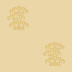 Japanese Kamon Wallpaper - A Bonsai-styled pine tree (matsu-1) Pattern #6