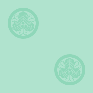 Japanese Kamon Wallpaper - An oak leaf (kashiwa-3) Pattern #7