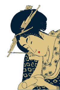 Japanese Ukiyo-e Clip Art - Utamaro01-2