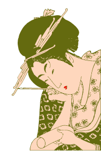Japanese Ukiyo-e Clip Art - Utamaro01-5