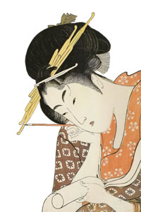 Japanese Ukiyo-e Clip Art - Utamaro01-plain